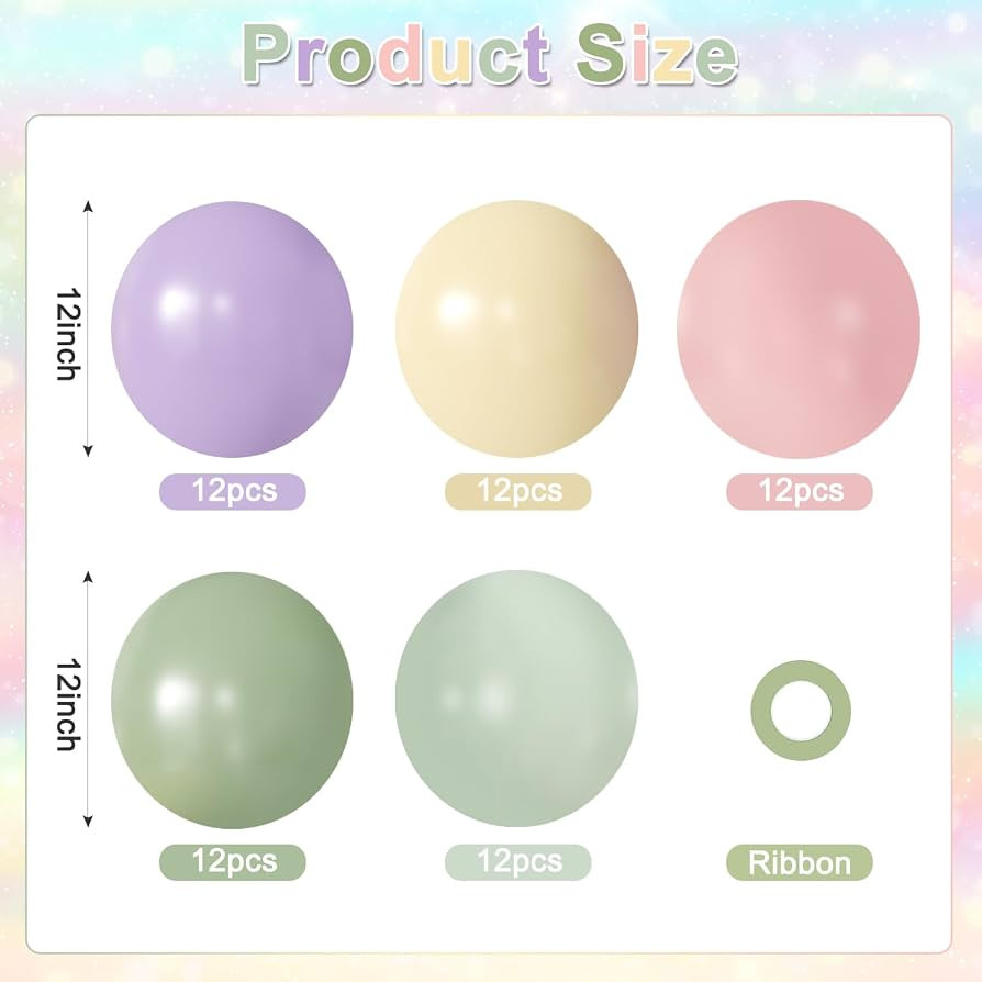 Pastel Balloons for Wildflower Baby Shower Birthday Decorations | Amazon (US)
