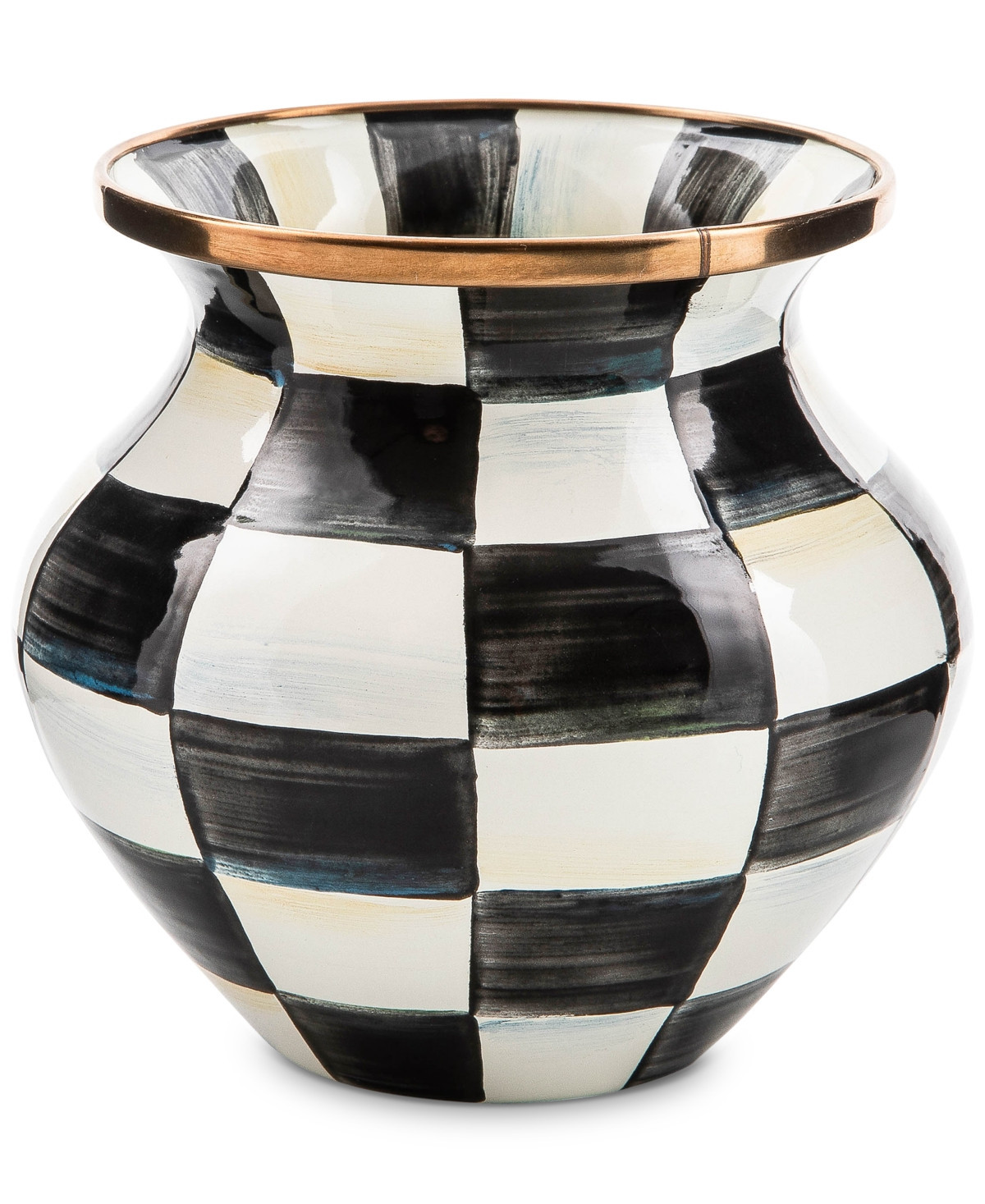 Mackenzie-Childs Courtly Check Enamel Vase | Macy's