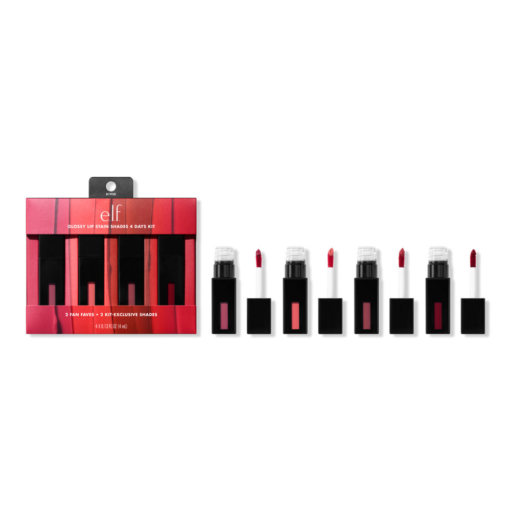 e.l.f. Cosmetics Glossy Lip Stain Shades 4 Days Kit | Ulta