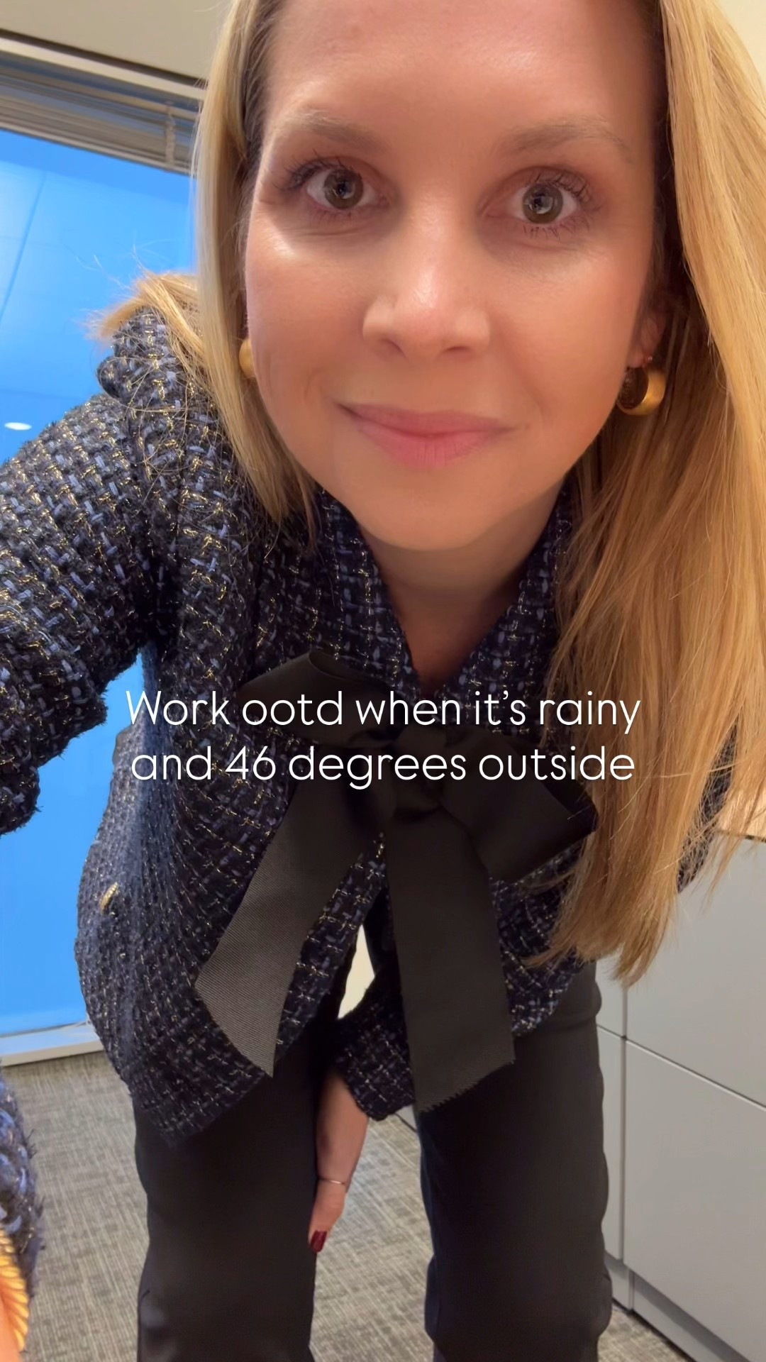 Today’s work ootd. It was cold and wet, but this outfit was perfect, plus it’s all on sale! Size small teed jacket, size 4 pants. 

Work wear, winter outfit, over 40, work style 

#LTKOver40 #LTKSaleAlert #LTKWorkwear