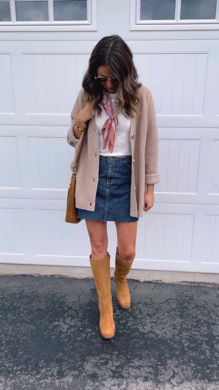 My tank and denim skirt are older so I linked similar! These boots are true to size (size 6!) and still on sale (and BOGO!) so scoop them up before they’re gone! My cardigan is size xs and the oatmeal color🤍


#LTKSeasonal #LTKStyleTip #LTKFindsUnder100