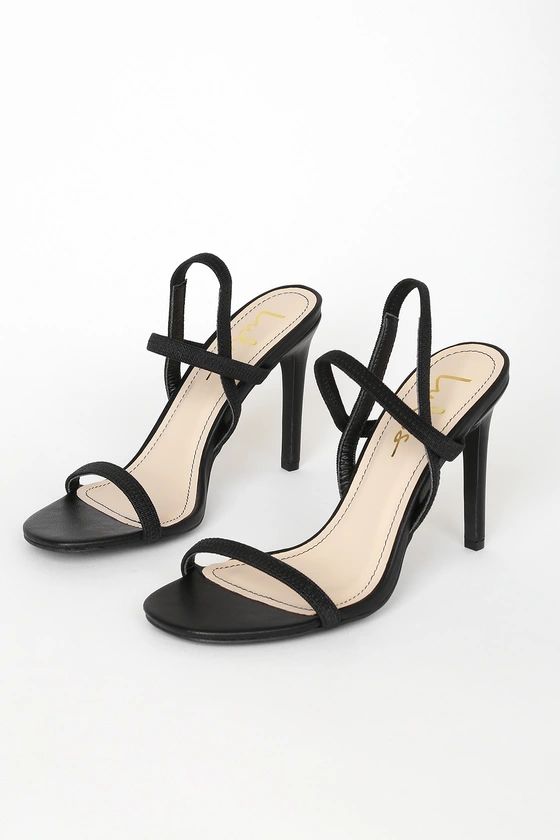 Babie Black Strappy High Heel Sandals | Lulus