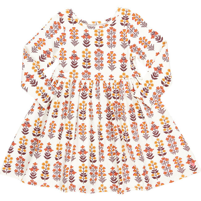 Girls Organic Steph Dress, Fall Field Floral | Maisonette
