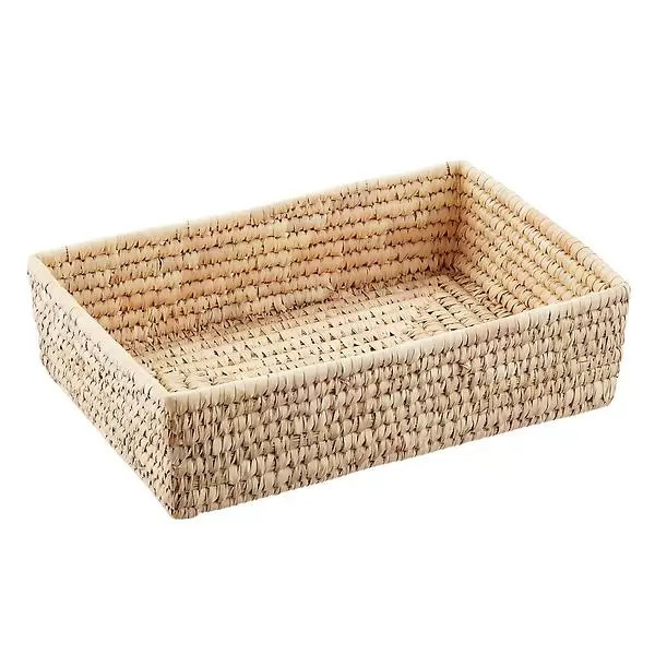Hand-Woven Palm Leaf Tray | The Container Store