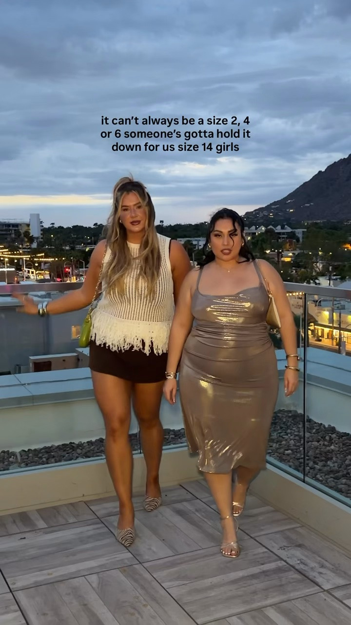 holding it down for us size 14 girls 🤏🏼✨ wearing a large in this top & an xxl in this skirt

#LTKootd #LTKTall #LTKMidsize