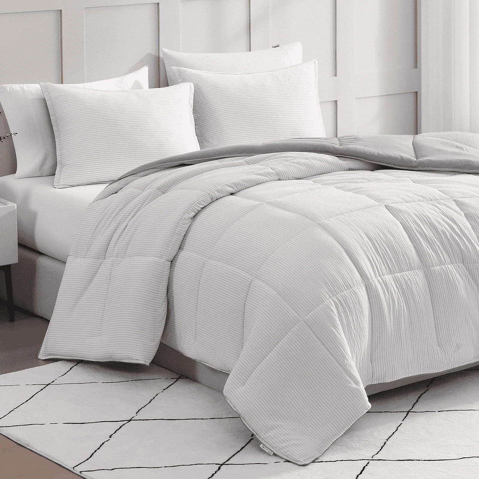 Casa Platino Queen Comforter Set 3 Piece – Duvet Insert Queen- Soft & Cozy Brushed Microfiber Q... | Walmart (US)