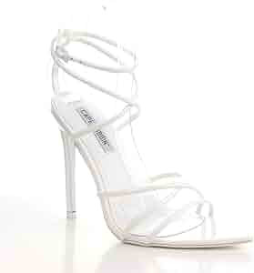 Cape Robbin Ada Sexy Stiletto High Heels for Women, Strappy Pointed Open Toe Shoes Heels | Amazon (US)