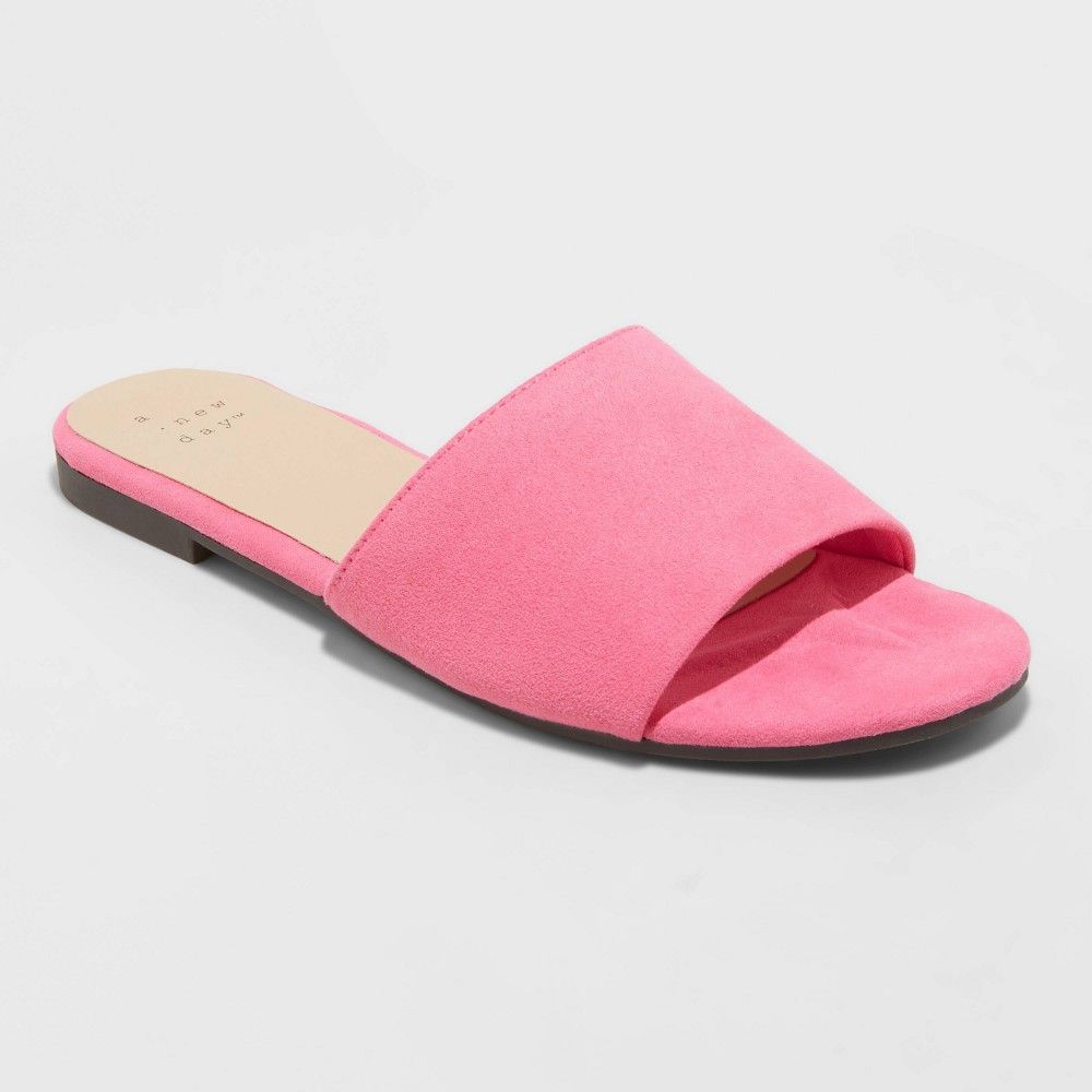 Women's Wide Width Heidi Slide Sandals - A New Day™ 7.5W | Target