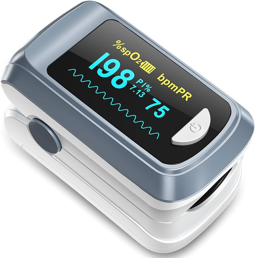 Fingertip Pulse Oximeter Blood Oxygen Saturation Monitor Pulse Ox, Heart Rate and Fast Spo2 Readi... | Amazon (US)