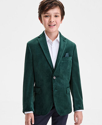 B By Brooks Brothers Boys 8-20 Green Velvet Knit Classic Sport Coat - Macy's | Macy's