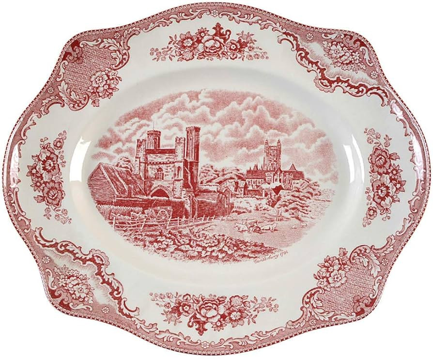 Johnson Brothers Old Britain Castles Pink 13-1/2-Inch Platter | Amazon (US)