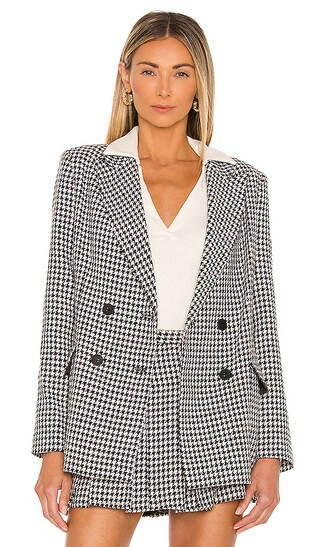 X REVOLVE Sawyer Blazer in Houndstooth | Revolve Clothing (Global)