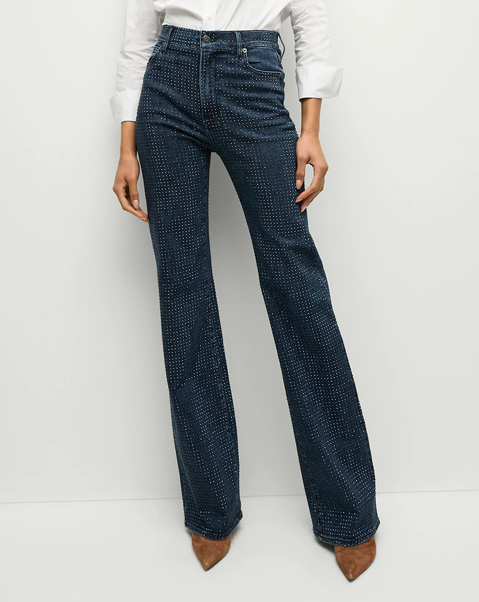 Crosbie Rhinestone Wide-Leg Jean | Veronica Beard