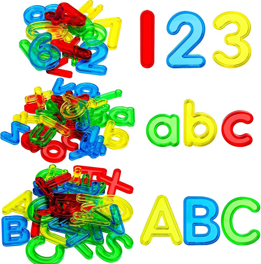 67 Pcs Plastic Practice Set Transparent Letters and Numbers Include Uppercase Letters Lowercase L... | Amazon (US)