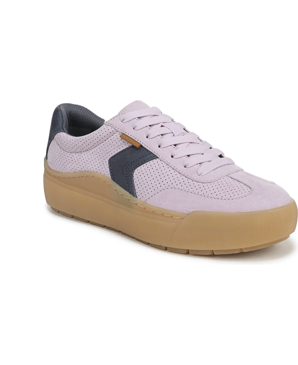 Dr. Scholl's Women's Time Off Win Lace Up Platform Sneakers - Lavendar Purple Fabric | Macy's