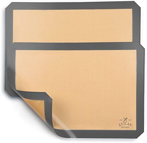 Zulay Kitchen (2 Pack) Silicone Baking Mat Sheet Set - Reusable Baking Mat Nonstick - Half Sheet ... | Amazon (US)