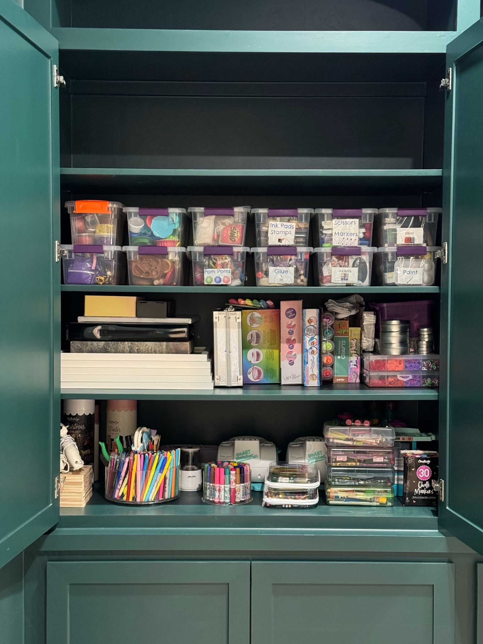Craft closet organization 

#organization #crafts #storage #storagebins #sterlite 

#LTKHome #LTKBacktoSchool #LTKFindsUnder50