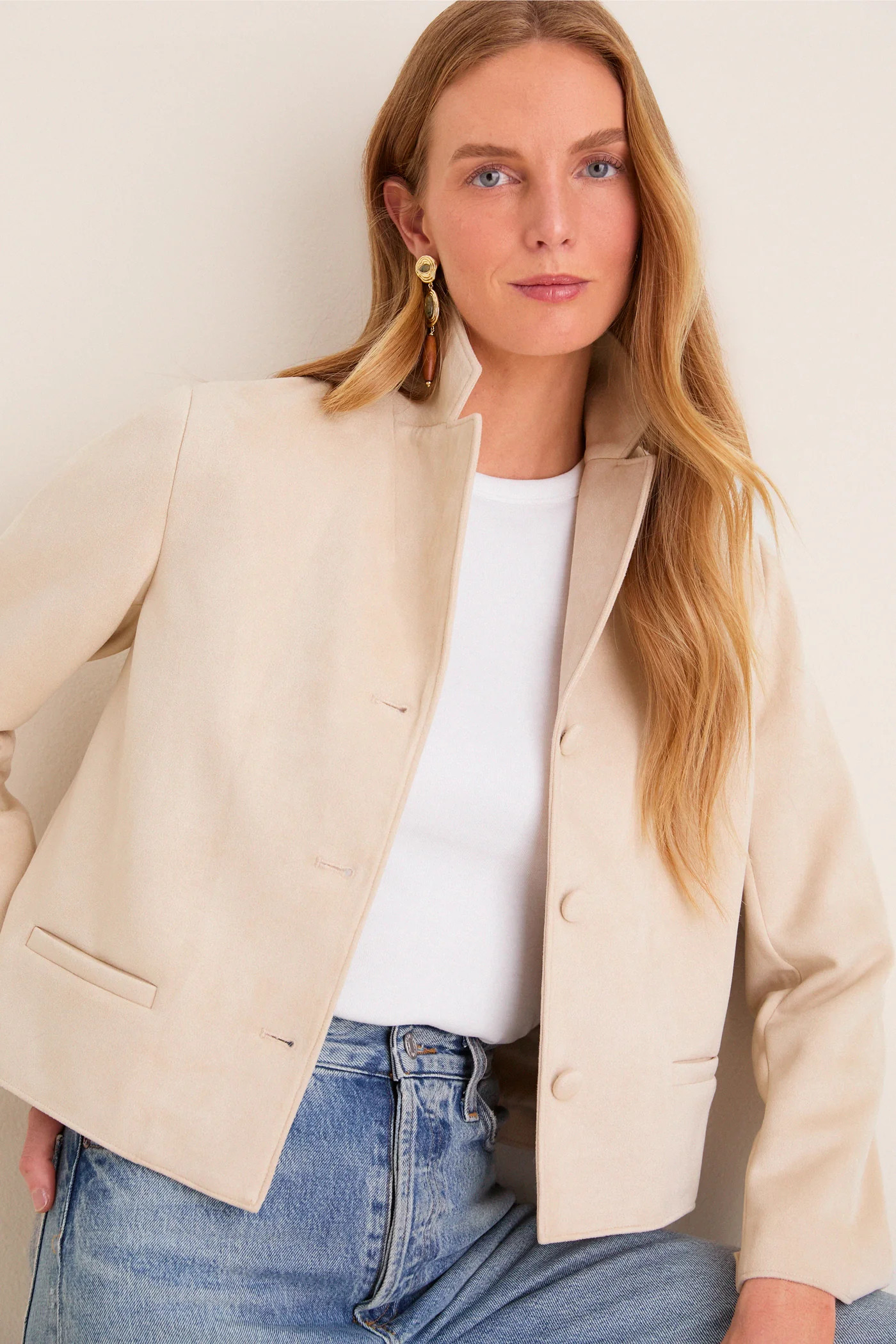 Sand Suede Zaria Jacket | Tuckernuck (US)