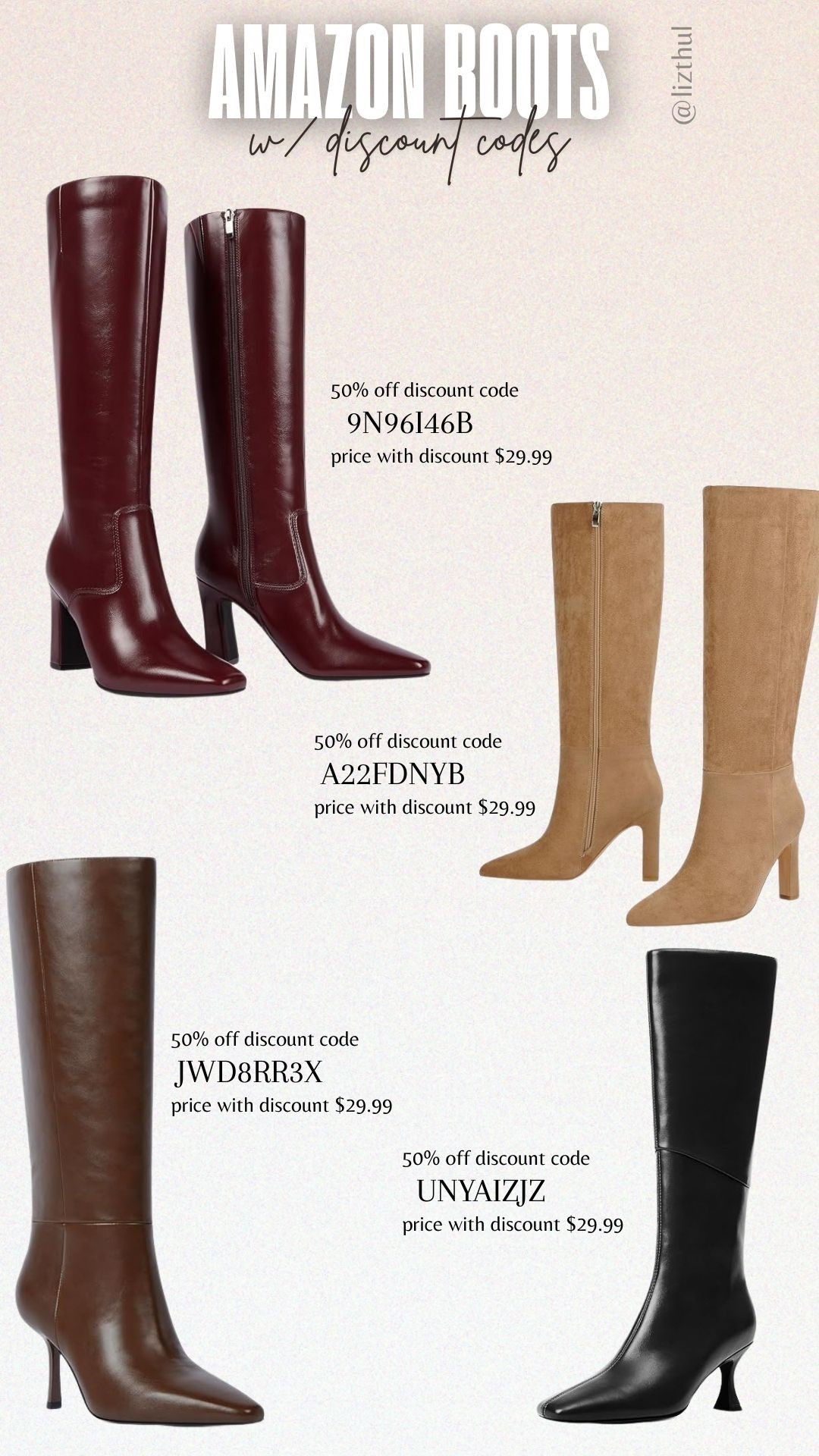 Amazon boots with 50% off promo codes! (Code expires 9/10/25)

#LTKFindsUnder50 #LTKSaleAlert