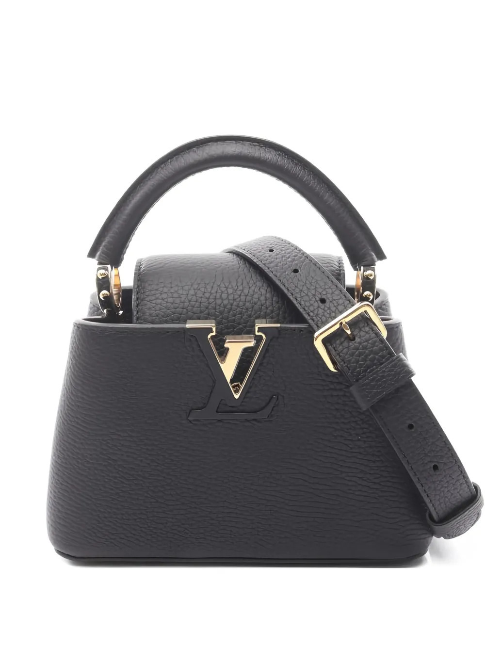 Louis Vuitton Pre-Owned 2021s Capucines Mini tote bag - Black | Farfetch Global