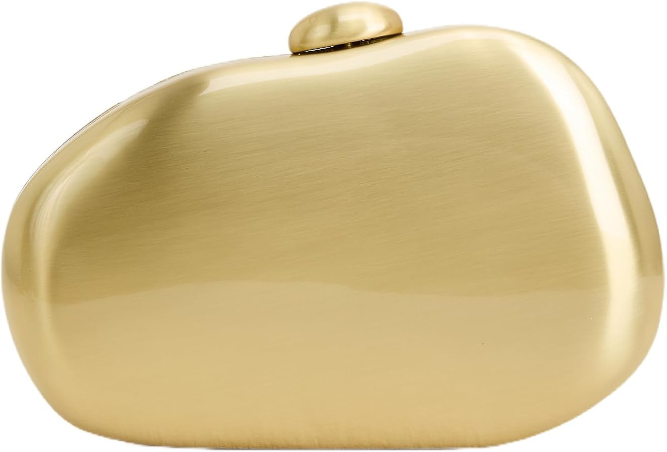 Elegant Metal Shell Clutch Purse, Gold Evening Party Box Bag, Women's Special Occasion Handbag | Amazon (US)