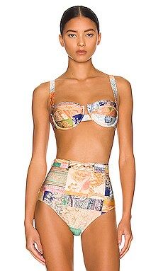 Zimmermann Balconette Bikini Top in Patch Paisley from Revolve.com | Revolve Clothing (Global)