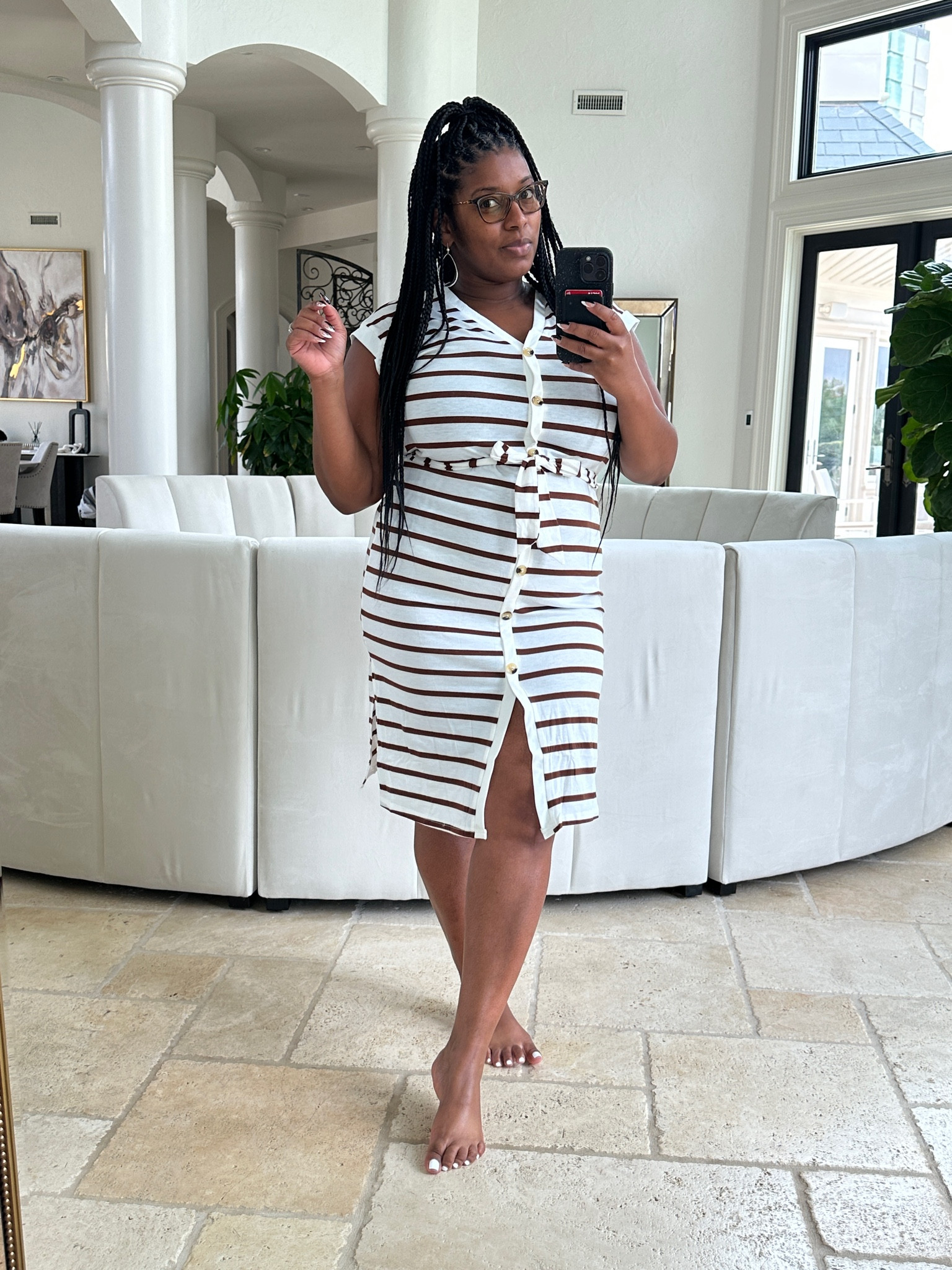 The perfect everyday dress. Light weight fabric, super comfy and less than $20! The buttons don’t open but I love that the belt helps hide my mom pooch. 

Runs true to size, I’m wearing a 12/XL.



#LTKunder50 #LTKcurves #LTKstyletip