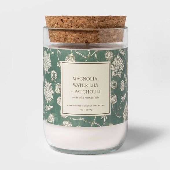 14oz Glass Magnolia Water and Patchouli Candle - Threshold™ | Target