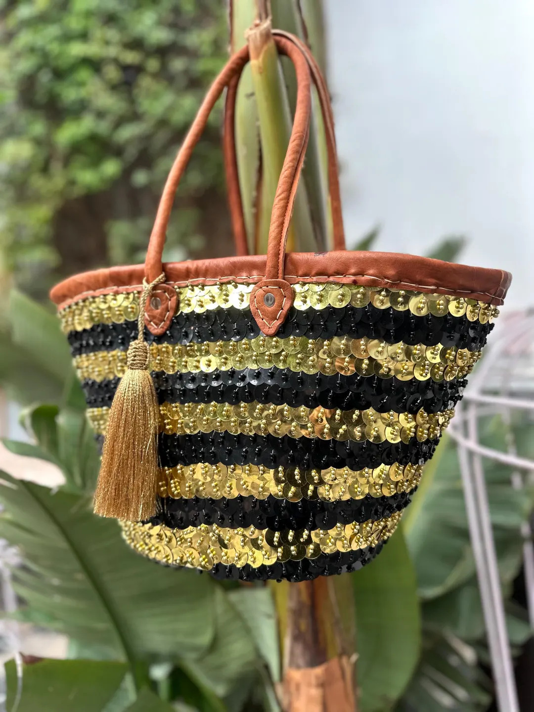 Straw Bag Sequins | Moroccan Basket Bag | French Market Bag | Beach Bag | Wedding Bag | Gift for ... | Etsy (US)