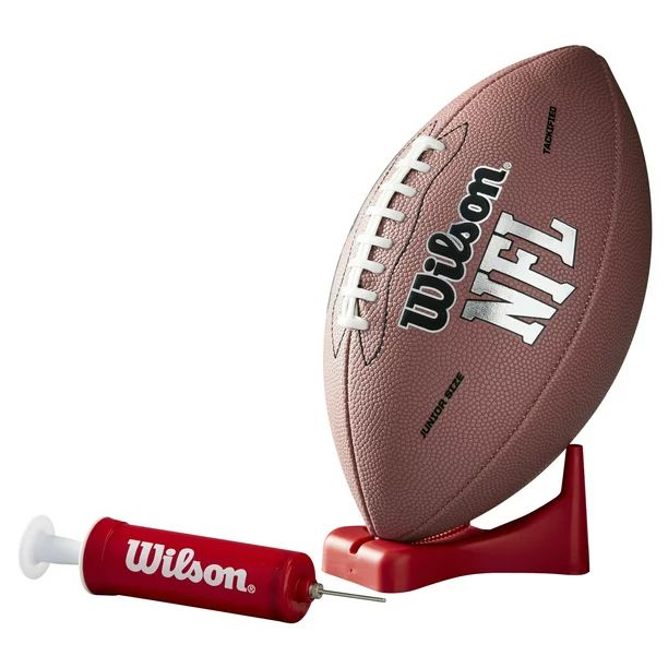 Wilson NFL MVP Junior Football with Pump and Tee - Walmart.com | Walmart (US)