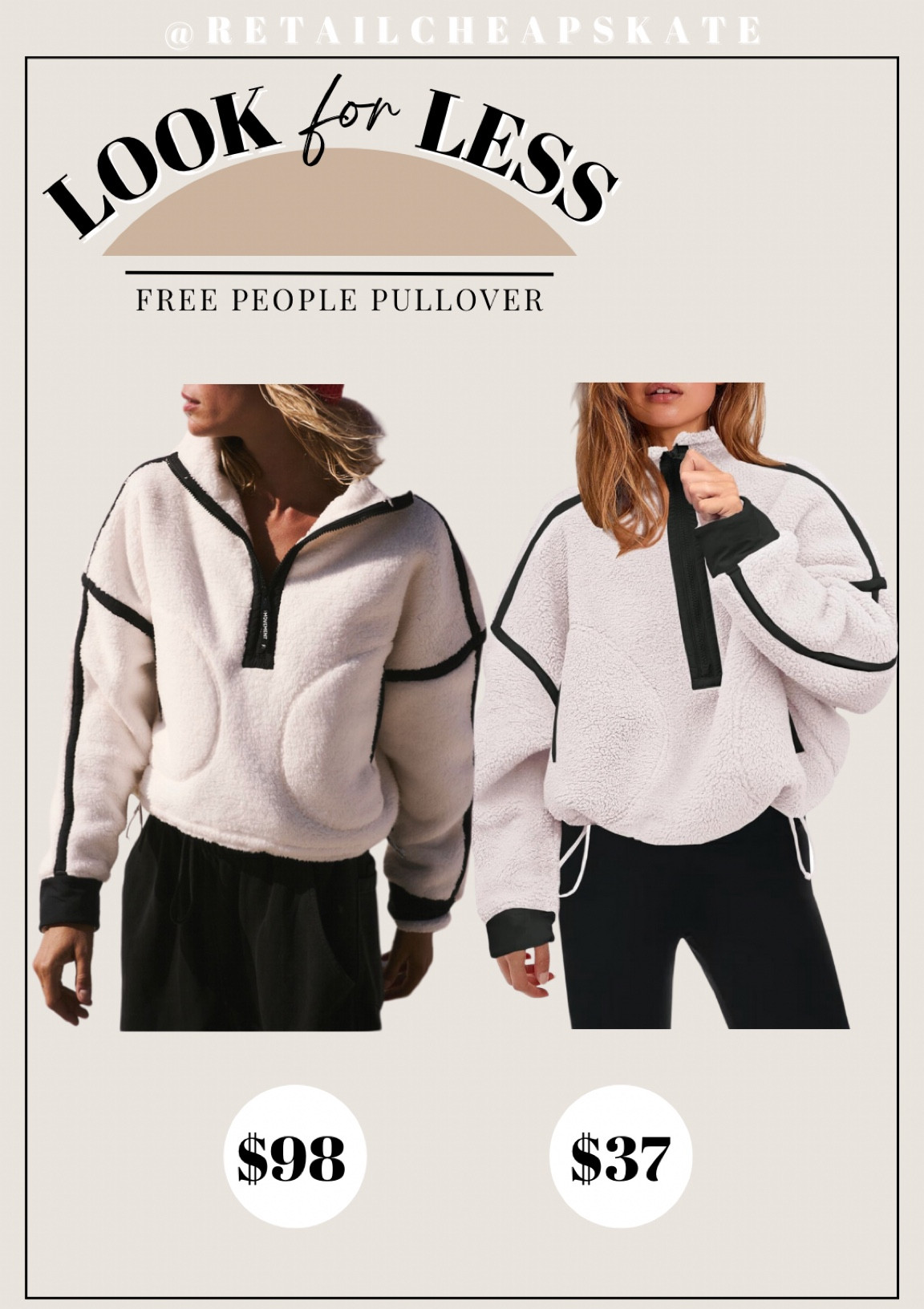 Amazon free people fleece pullover lookalike/dupe 

#LTKfindsunder100 #LTKstyletip #LTKfindsunder50