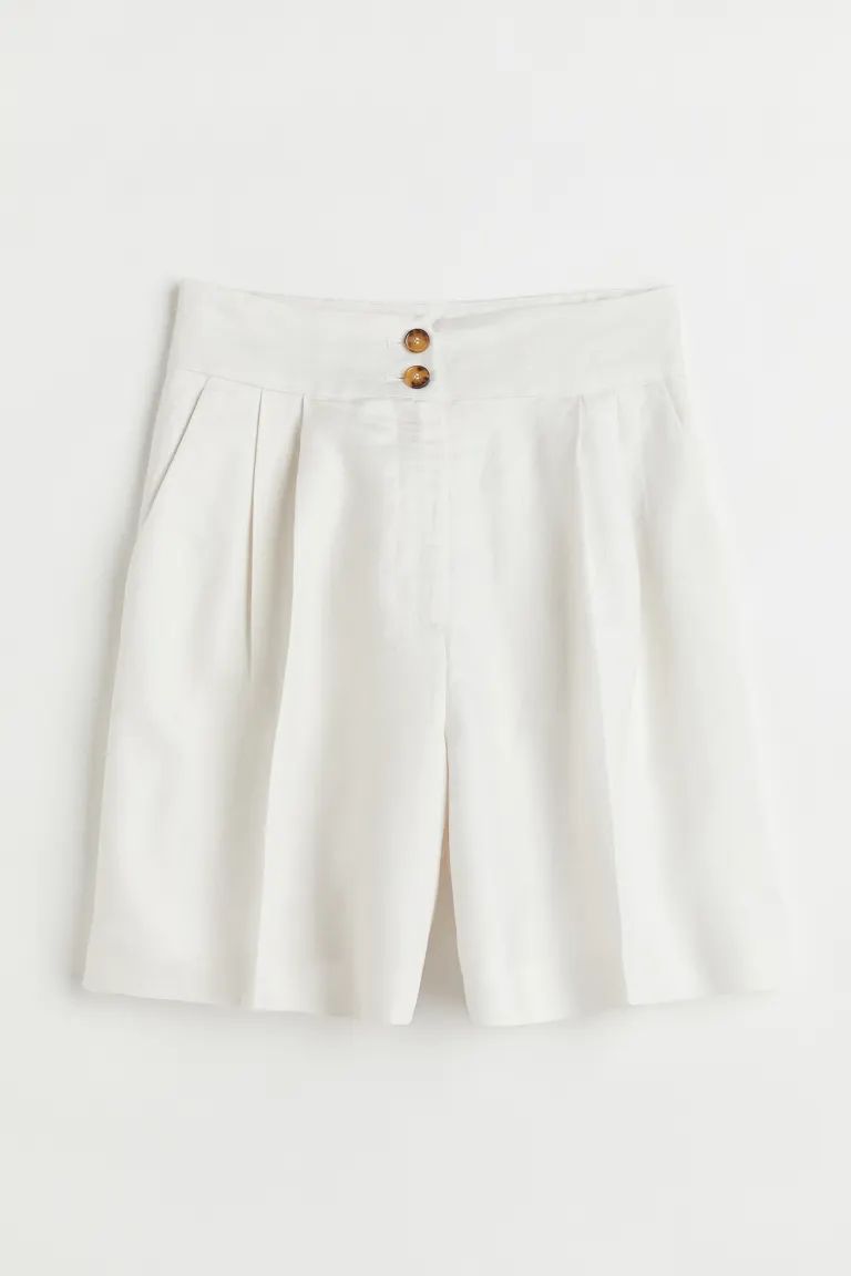 Wide-cut Linen-blend Shorts | H&M (US)