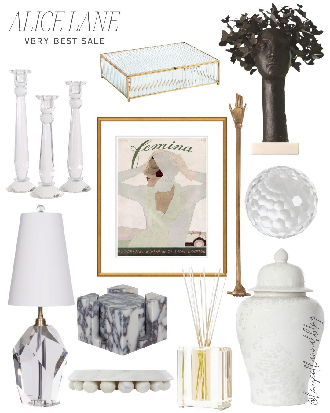 Alice Lane Home Collection VERY BEST SALE is here!!! Up to 25% off the entire website!🤍🤍🤍 Here are some of my favorite home finds!
.
.
Home decor,  crystal candlesticks, home finds, vase, jewelry box, crystal lamp

#LTKHome #LTKSaleAlert