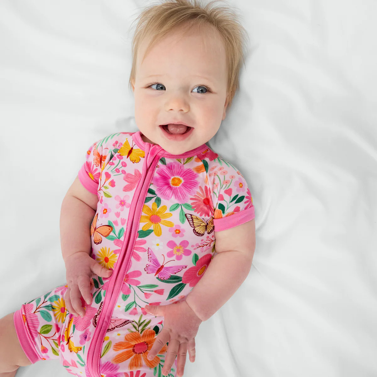 Butterfly Blooms Shorty Zippy | Little Sleepies