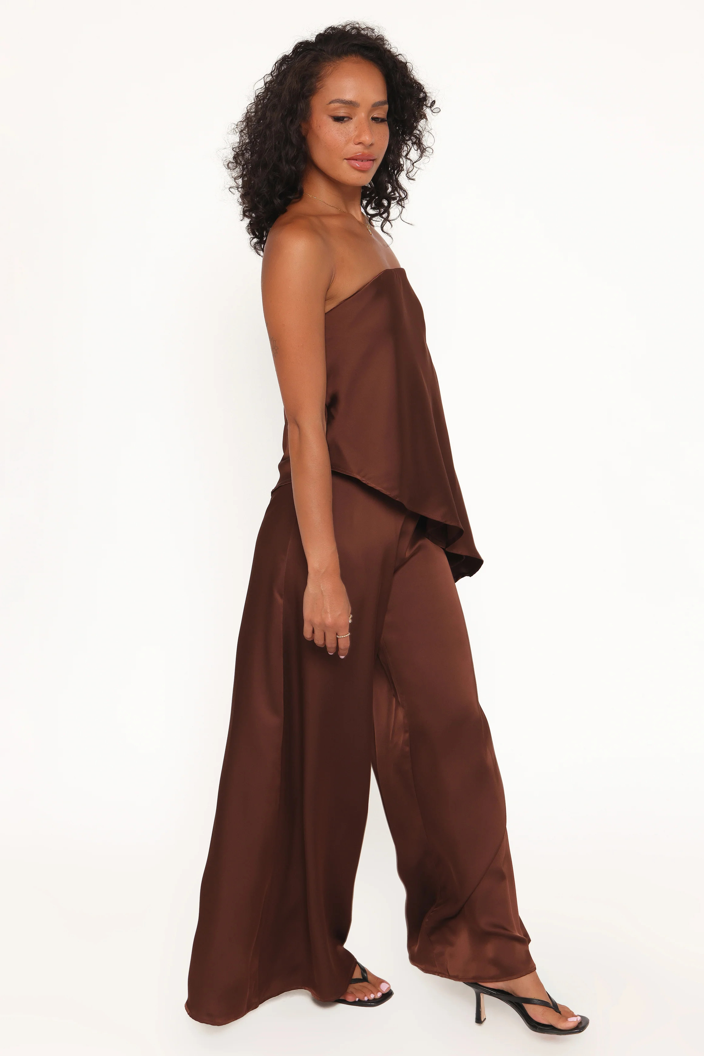 Charmer Wide Leg Pant - Dark Brown | Petal & Pup (US)