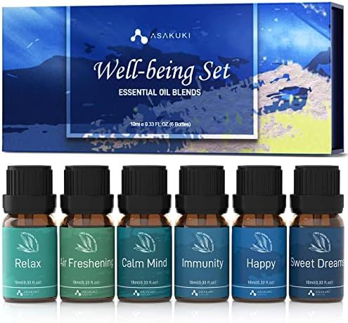 ASAKUKI Essential Oil Blends, Essential Oils for Diffusers for Home, Well-Being Gift Set - Calmin... | Amazon (US)