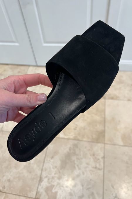 Timeless black flat suede sandal I am obsessed with. 

#LTKshoecrush