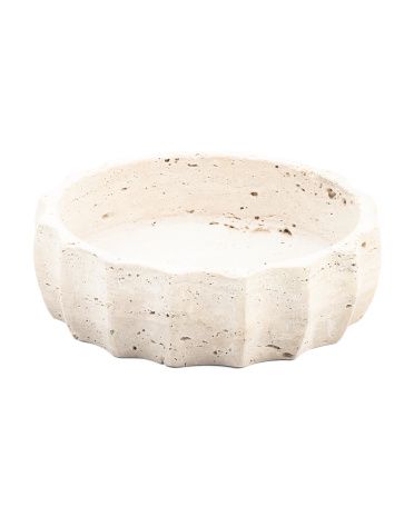 10in Travertine Stone Bowl | TJ Maxx