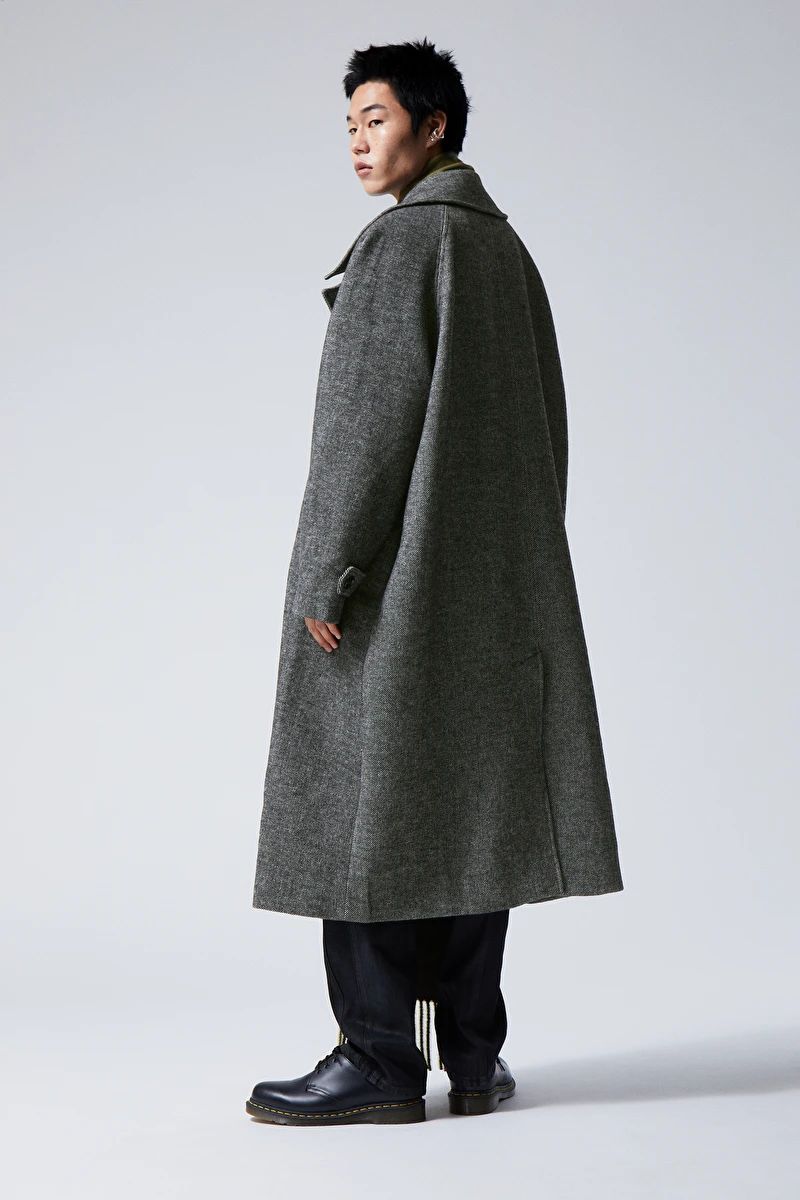 Jens Oversized Coat - Dark grey - Weekday GB | Weekday