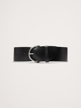 Wide Leather Waist Belt | Banana Republic (US)