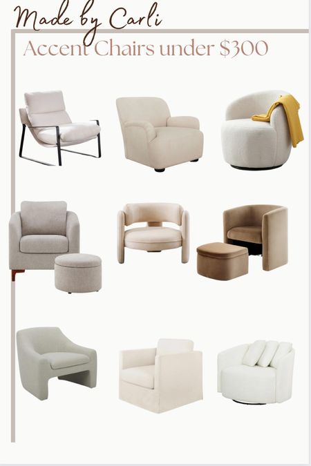 Accent Chairs for under $300

#LTKhome