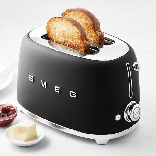 SMEG 2-Slice Toaster, Matte Black | Williams-Sonoma