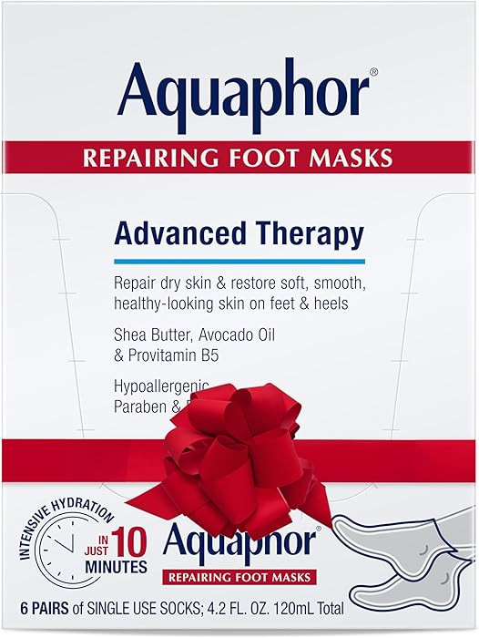 Aquaphor Repairing Foot Masks, Moisturizing Socks for Dry Feet with Avocado Oil and Shea Butter, ... | Amazon (US)