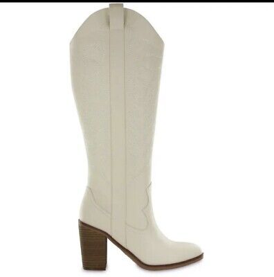 Mia Womens Dakota Ivory Cowboy, Western Boots Shoes 6.5  | eBay | eBay US