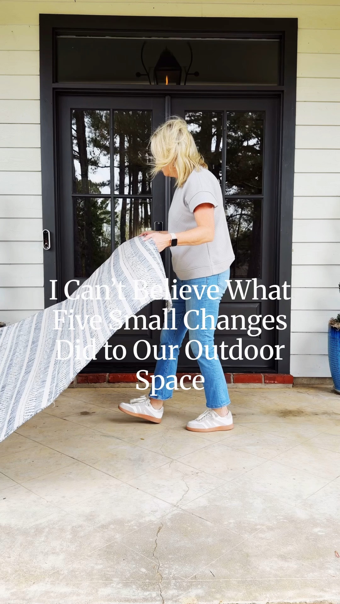 I added 5 simple pieces to my outdoor space and it completely refreshed the whole space. 

New cushion covers, an outdoor rug, storage table, updated address sign, and solar lighting made such a big difference without needing all new furniture. 

I love making small, affordable changes that instantly make a space feel more cozy, updated, and pulled together for summer. 

Wayfair has been my go-to lately for outdoor finds that look high end without the high price. 

Linking all my patio upgrades and outdoor favorites. 

#ltkhome #wayfair #outdoorliving #patiodecor #outdoorrefresh #backyarddecor #summerdecor #wayfairfinds #patioinspo #curbappeal #homedecor #designerlookforles

#LTKvlog #LTKHome #LTKmomlife
