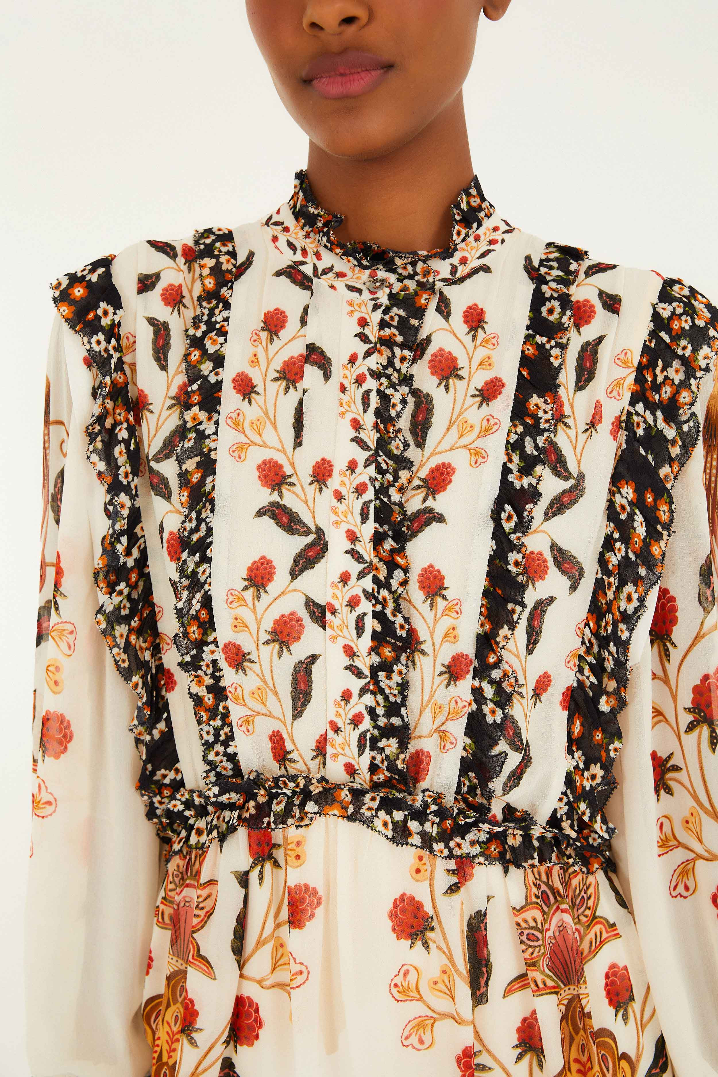 Cream Berry Garden Mini Dress | FARM Rio | FarmRio (US)