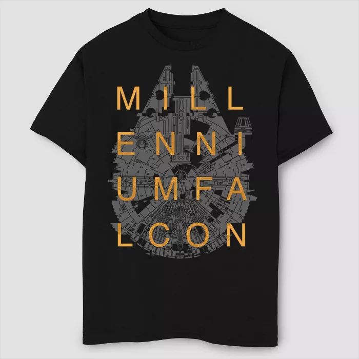 Boys' Star Wars Millennium Falcon T-Shirt - Black | Target