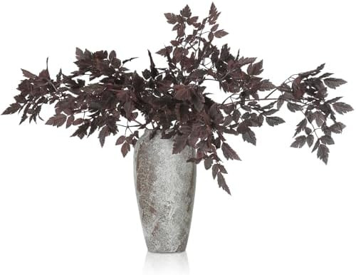 Lyrow 3 Pack Artificial Cimicifuga Plant Leaf Spray Faux Plum Cimicifuga Ramosa Leaf Branch Faux ... | Amazon (US)