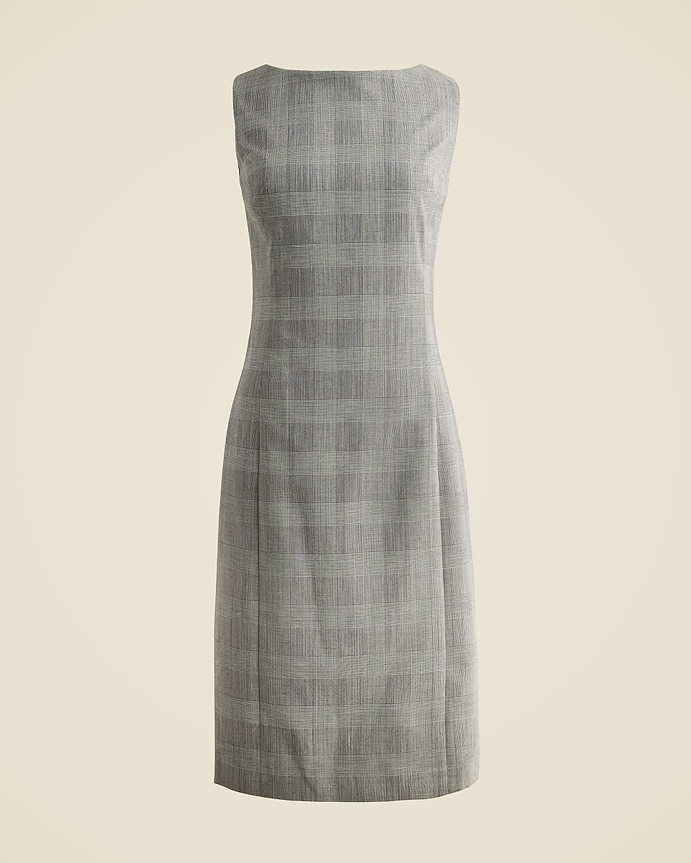 Seamed shift dress in glen plaid Italian gauzy wool blend | J. Crew US