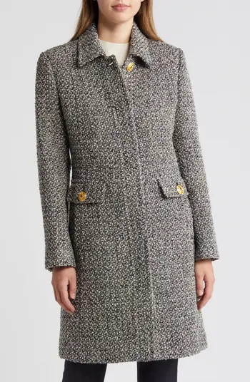 Sam Edelman Single Breasted Tweed Coat | Nordstrom | Nordstrom